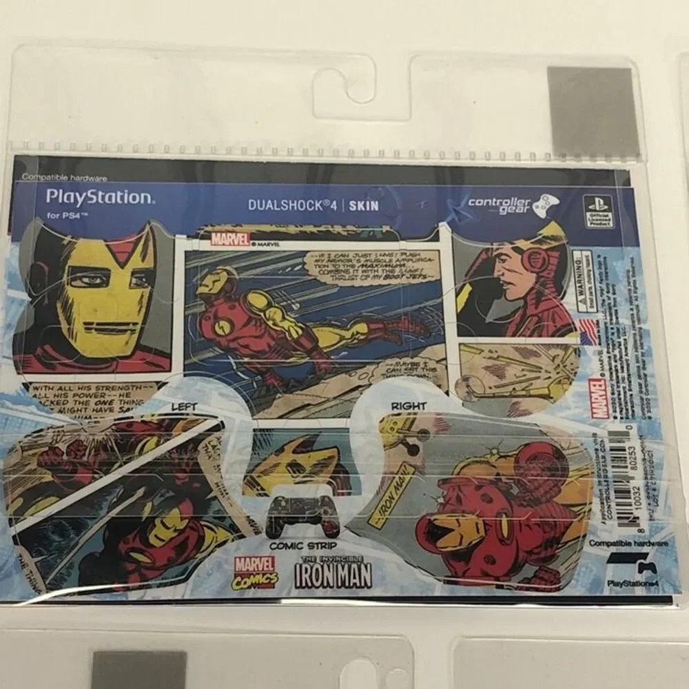 PS4 Controller Skin Marvel Iron Man Comic Strip